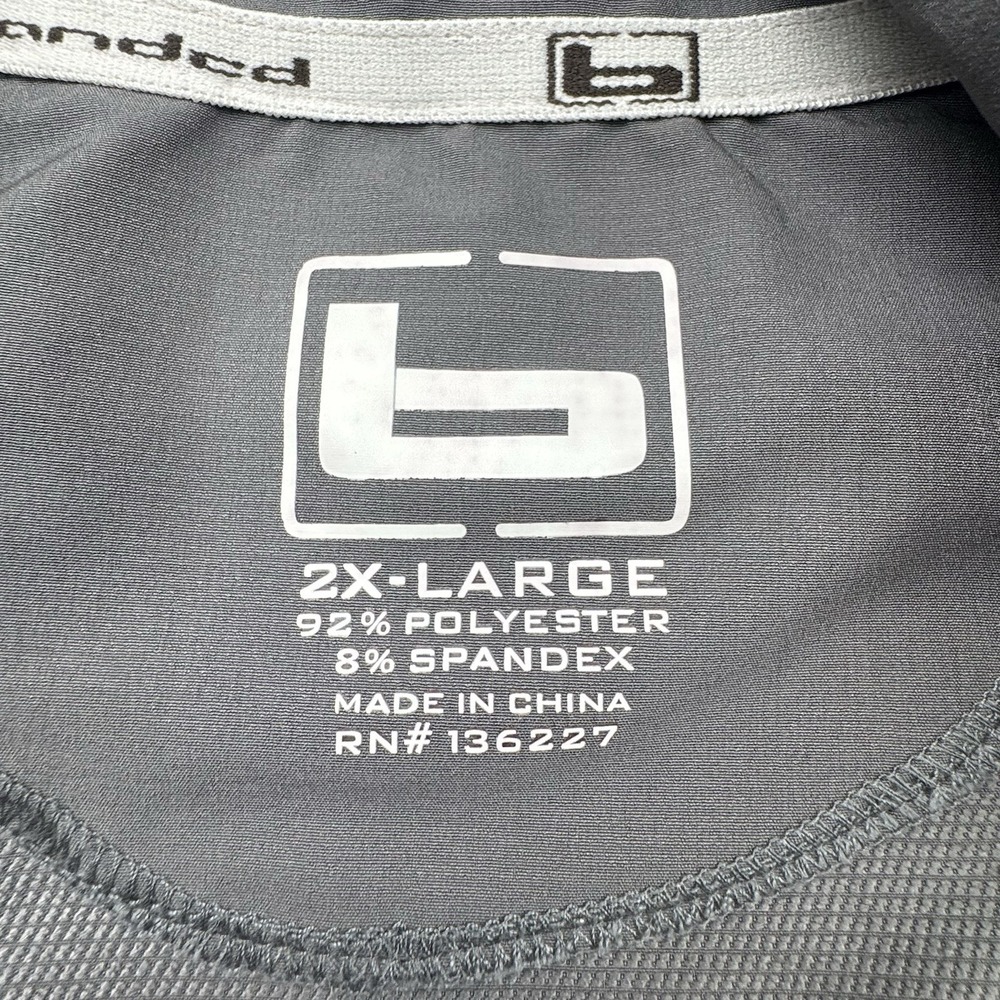 Banded 1/4 Zip Pullover Long Sleeve Size 2XL Gray Hunting Fishing - Picture 4 of 16